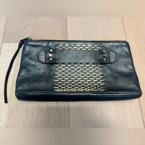 She + Lo black wristlet/clutch